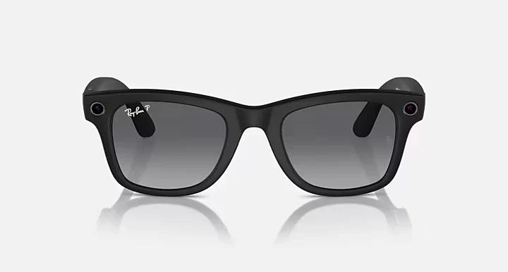 RAY BAN META 4006 WAYFARER MATTE BLACK POLARISED - Image 2