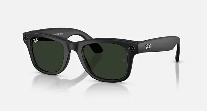 RAY BAN META 4006 WAYFARER MATTE BLACK TRANSITION GRAPHITE GREEN