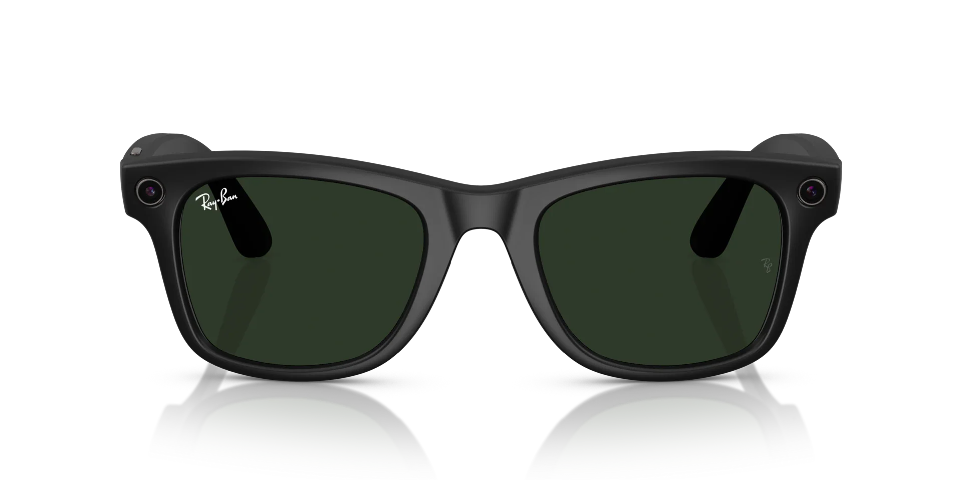 RAY BAN META 4008 WAYFARER LARGE MATTE BLACK TRANSITION GRAPHITE GREEN - Image 3