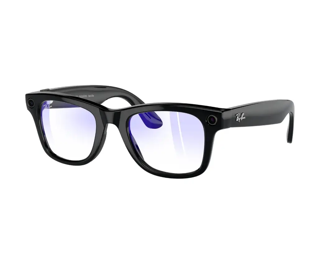 RAY BAN META 4008 WAYFARER BLACK CLEAR BLUE LIGHT FILTER