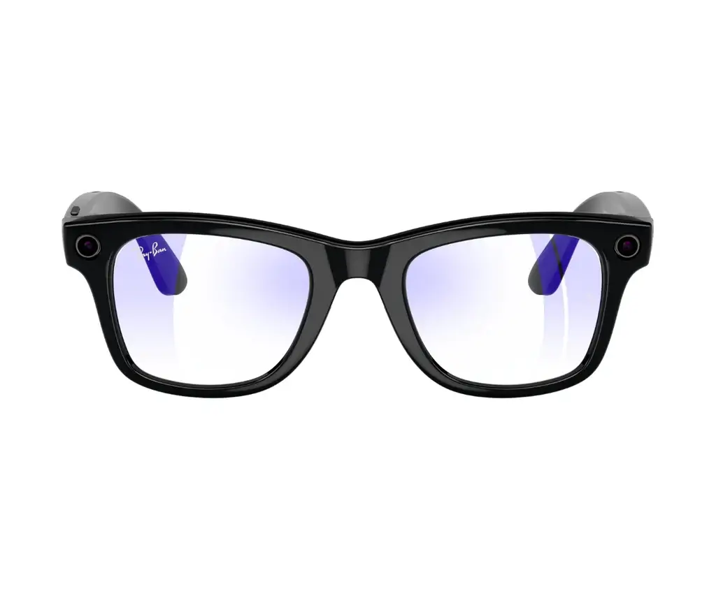 RAY BAN META 4008 WAYFARER BLACK CLEAR BLUE LIGHT FILTER - Image 2