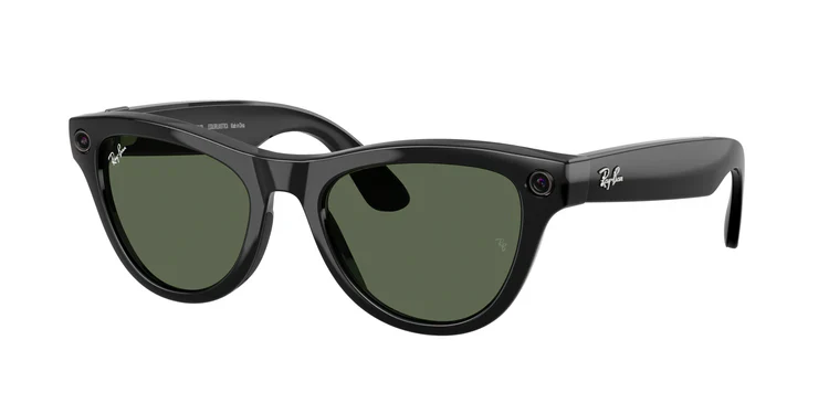 RAY BAN META 4014 SKYLER SHINY BLACK G15 GREEN