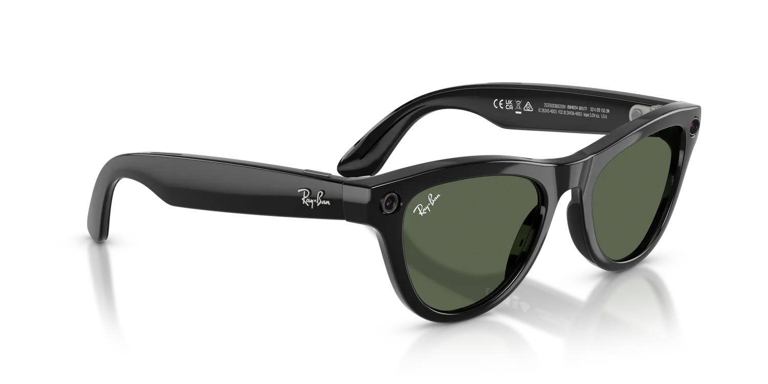 RAY BAN META 4014 SKYLER SHINY BLACK G15 GREEN - Image 3